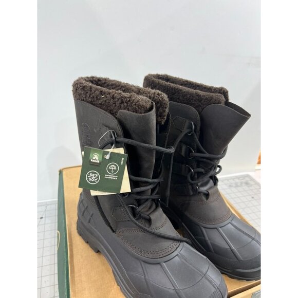 Men\'s Kamik NationPlus Waterproof Insulated Winter Boots -40  Sz. 10 Brown main image 5
